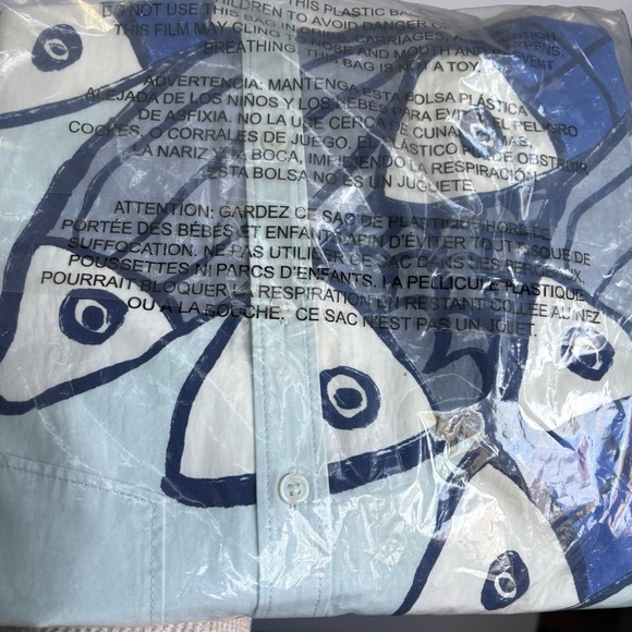 NWT Anthropo Maeve The Bennet Buttondown Shirt Fish Print Novelty Edition, S - Picture 14 of 14